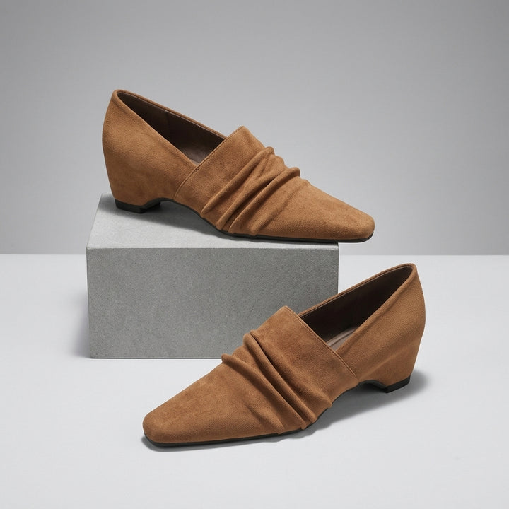 Mara Ruched Wedge Loafer