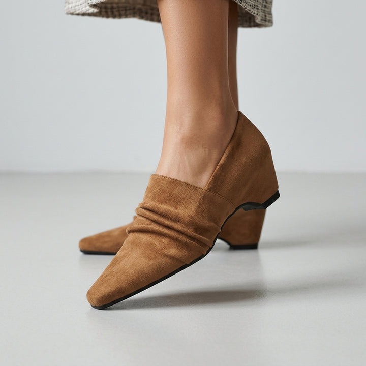 Mara Ruched Wedge Loafer