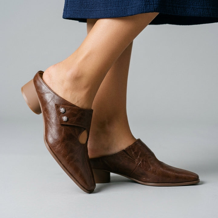 Sloane Studded Block Mule