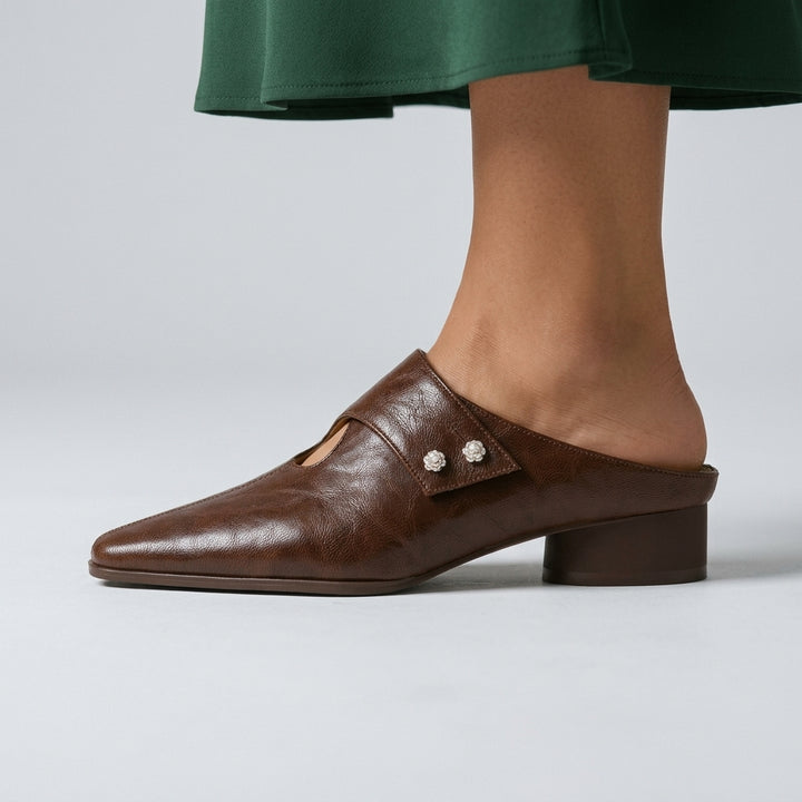 Sloane Studded Block Mule