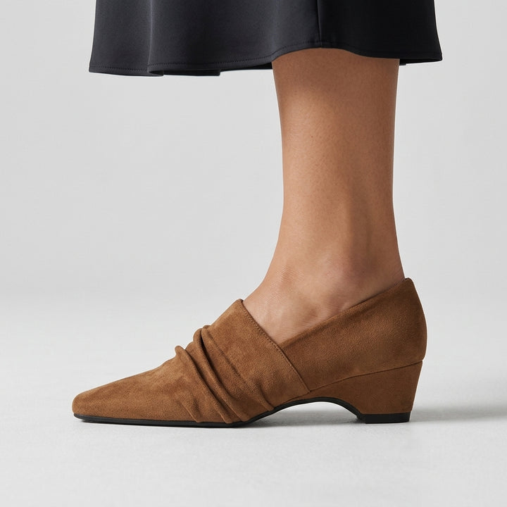 Mara Ruched Wedge Loafer