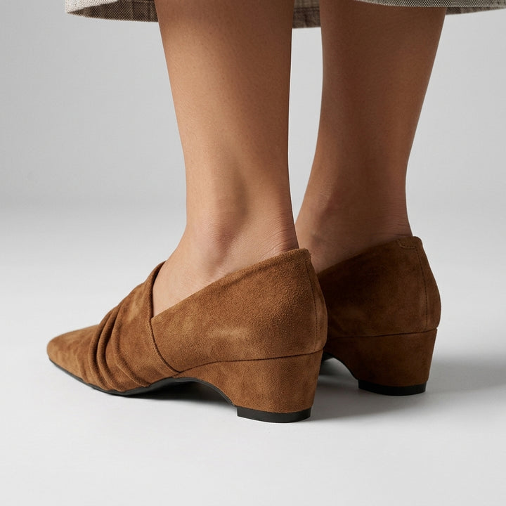 Mara Ruched Wedge Loafer