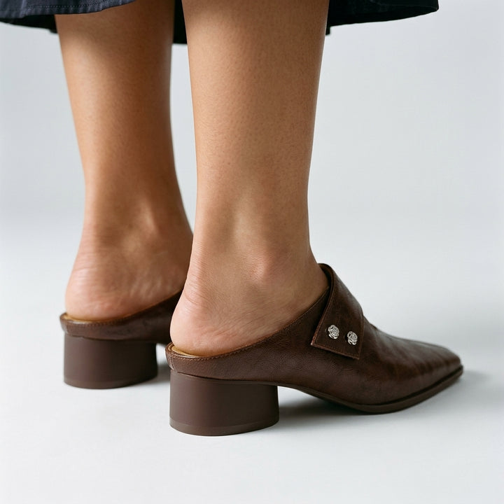 Sloane Studded Block Mule