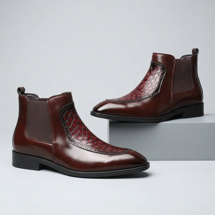 Cole Croc-Panel Chelsea Boot