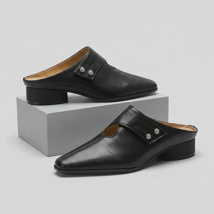 Sloane Studded Block Mule