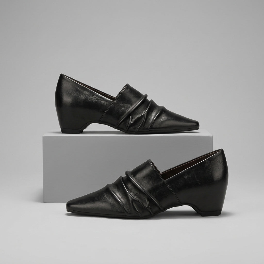 Mara Ruched Wedge Loafer