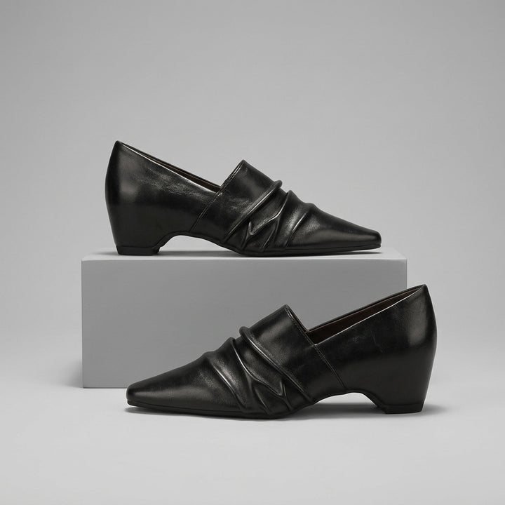 Mara Ruched Wedge Loafer