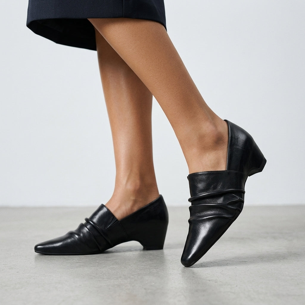 Mara Ruched Wedge Loafer