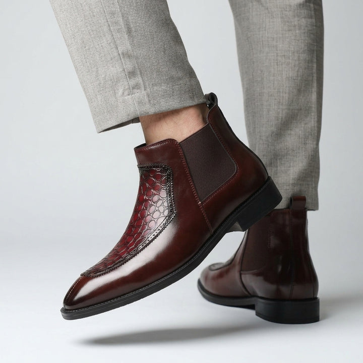 Cole Croc-Panel Chelsea Boot