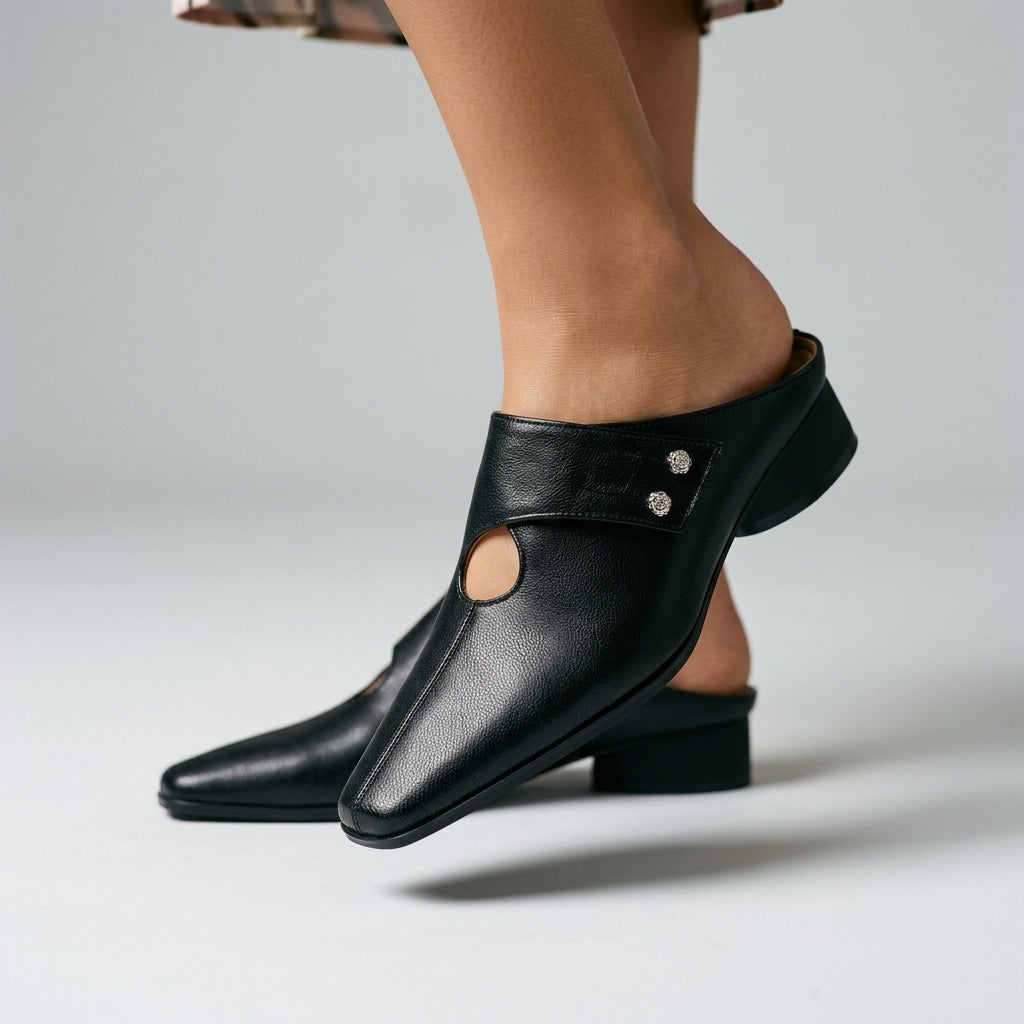 Sloane Studded Block Mule