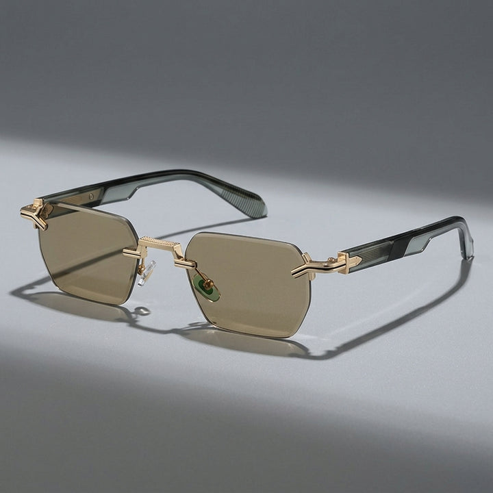 Monaco Rimless Square Sunglasses