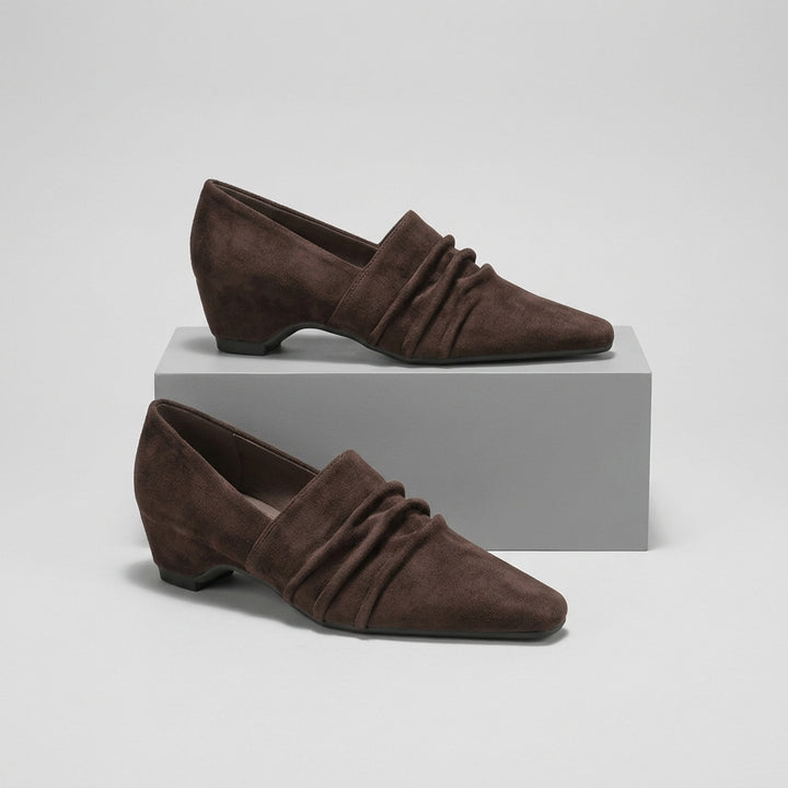 Mara Ruched Wedge Loafer