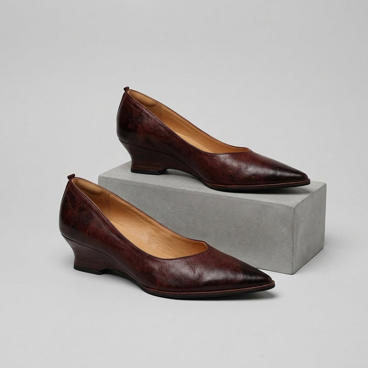 Claire Pointed Wedge Pump