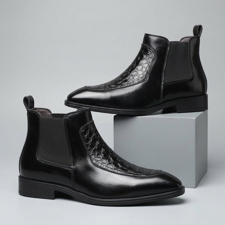 Cole Croc-Panel Chelsea Boot