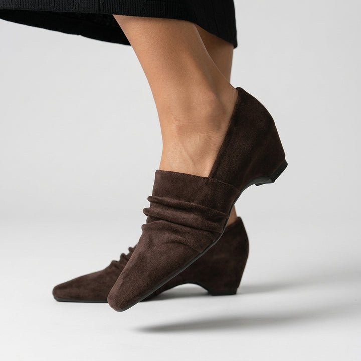 Mara Ruched Wedge Loafer