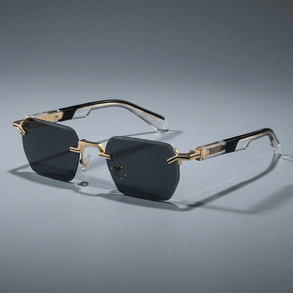 Monaco Rimless Square Sunglasses