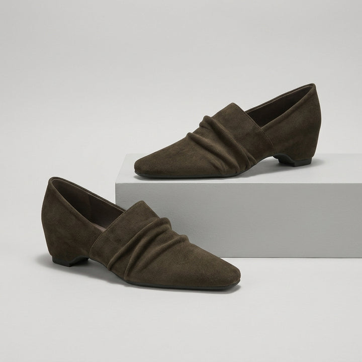 Mara Ruched Wedge Loafer