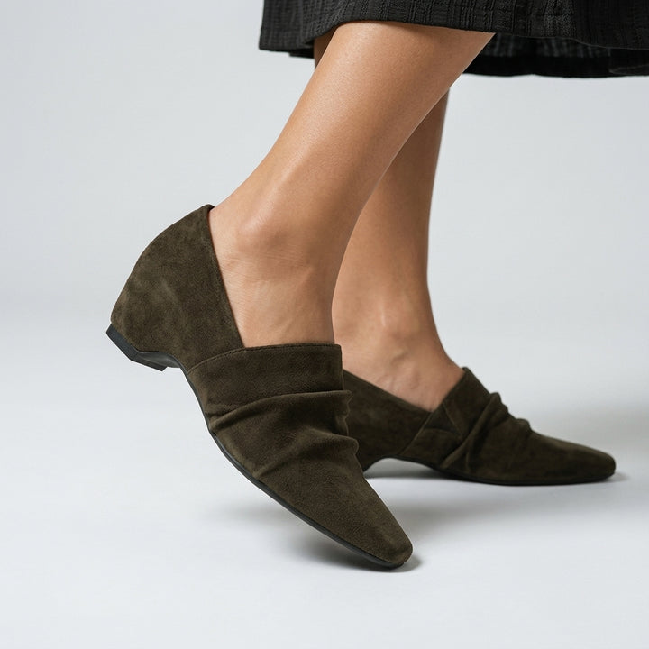 Mara Ruched Wedge Loafer