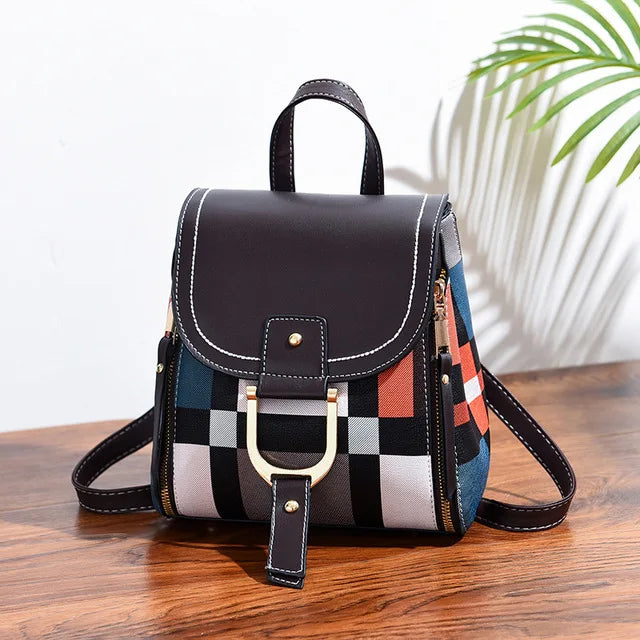 Jenny Lane Plaid Backpack