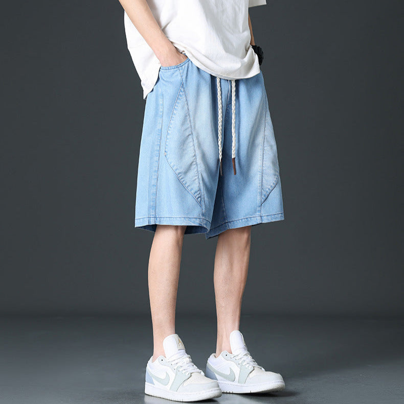 Salvano Diamond Denim Shorts