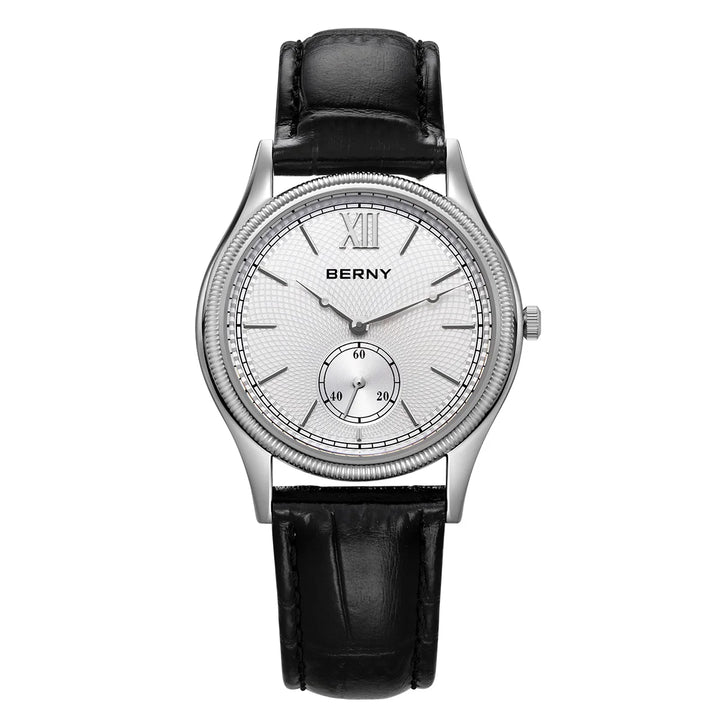 Berny Classic Leather Strap Watch, 38mm