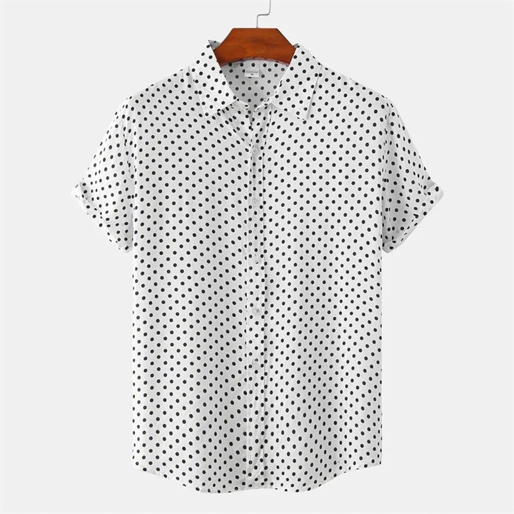 Julian Dot Print Button-Up Shirt