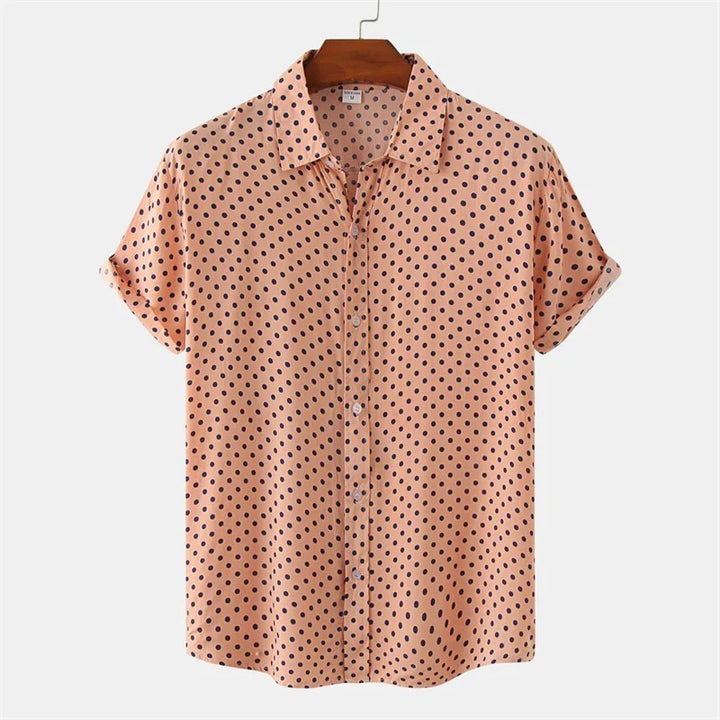 Julian Dot Print Button-Up Shirt