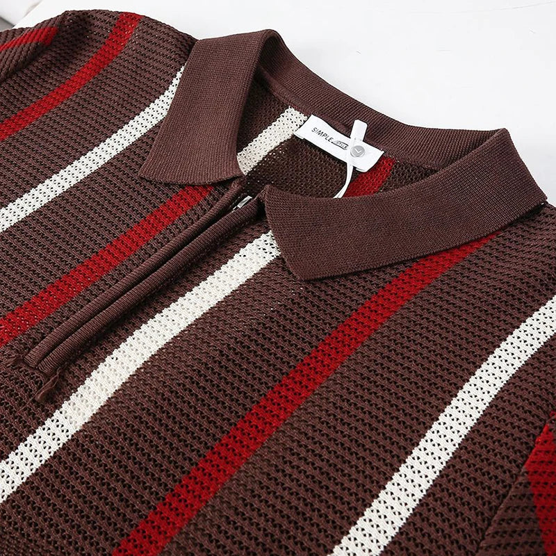 Nolan Open Knit Polo
