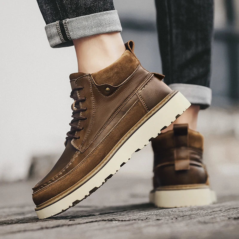 Caleb Genuine Leather Boot