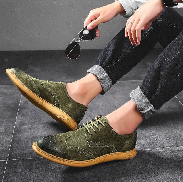 Santorini Suede Wingtip Shoe