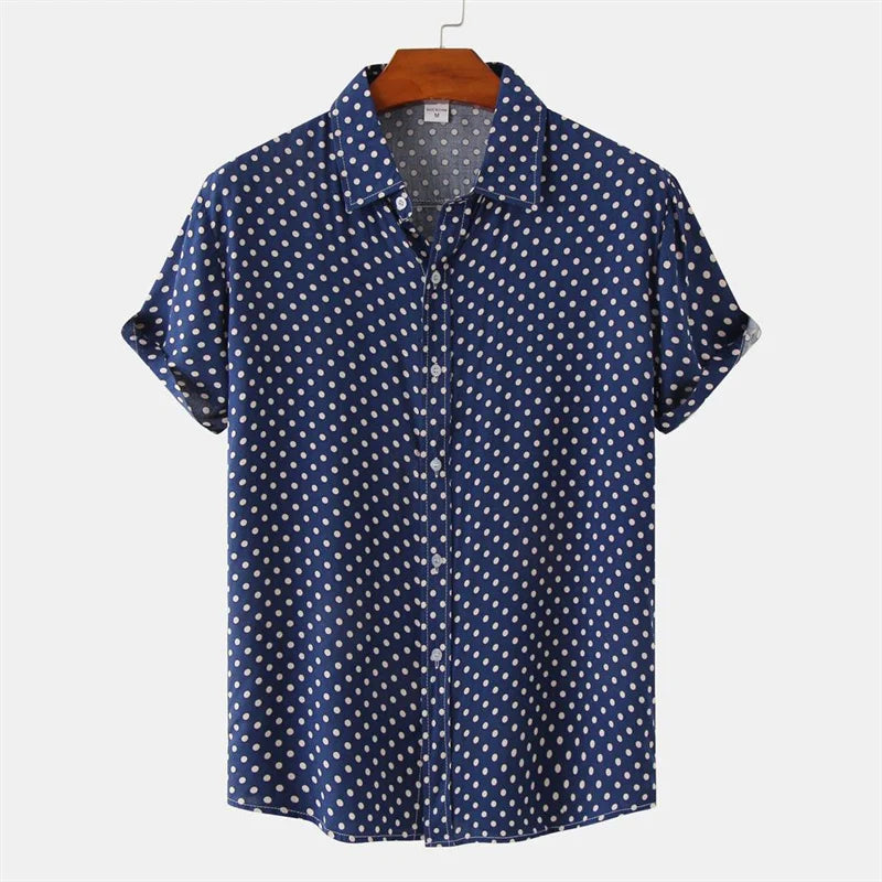 Julian Dot Print Button-Up Shirt