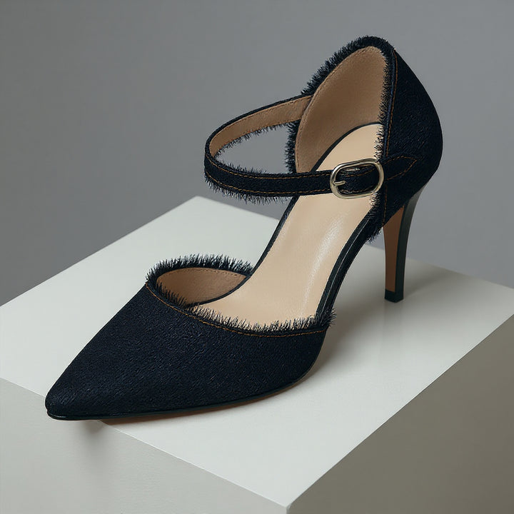 Dani Distressed Denim Stiletto