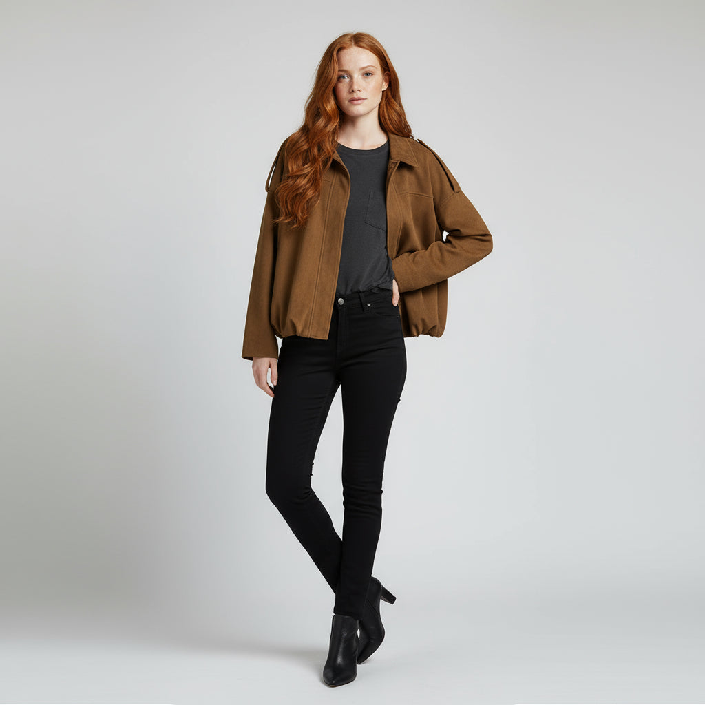 Sandra Suede Bomber Jacket