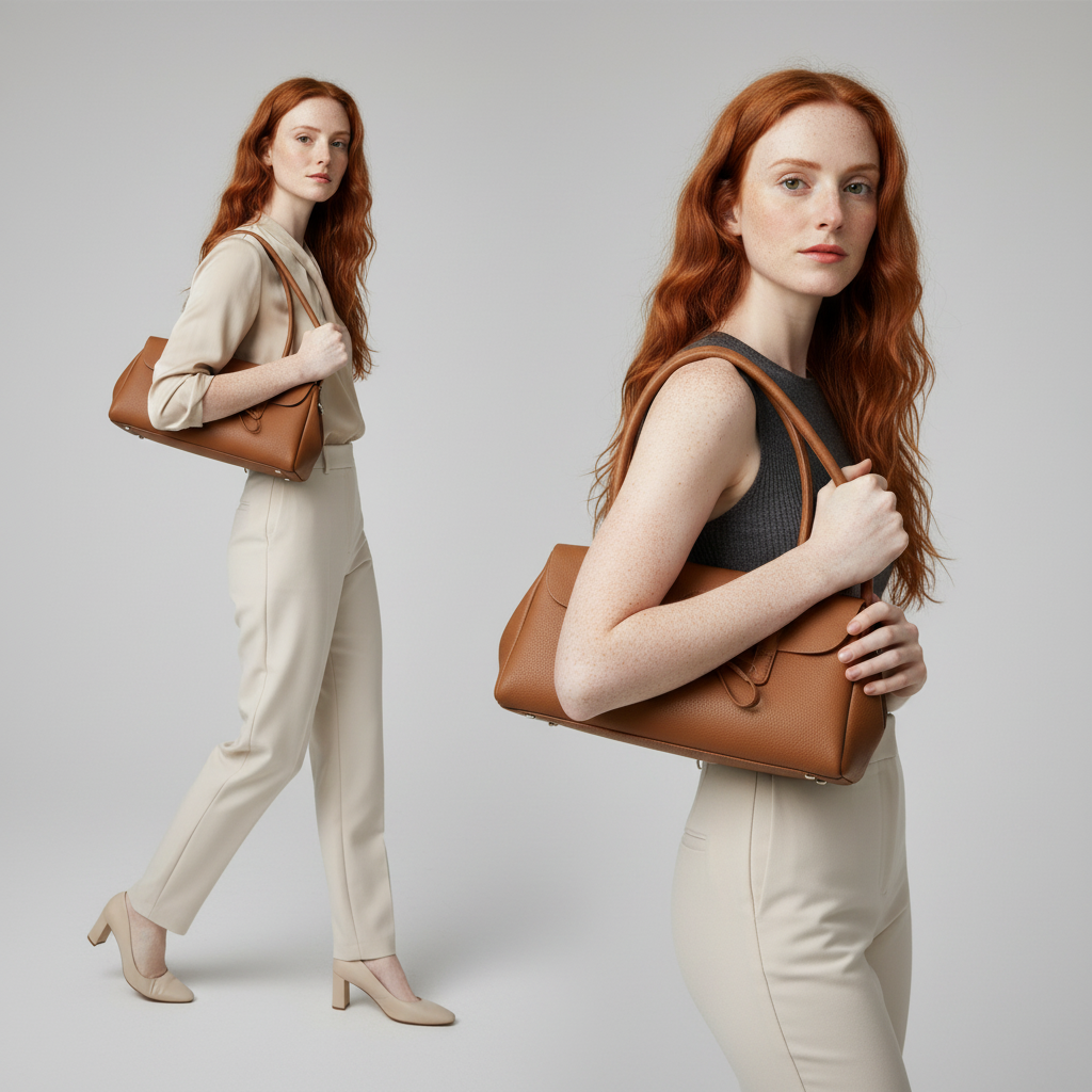 Bella Bow Leather Handbag