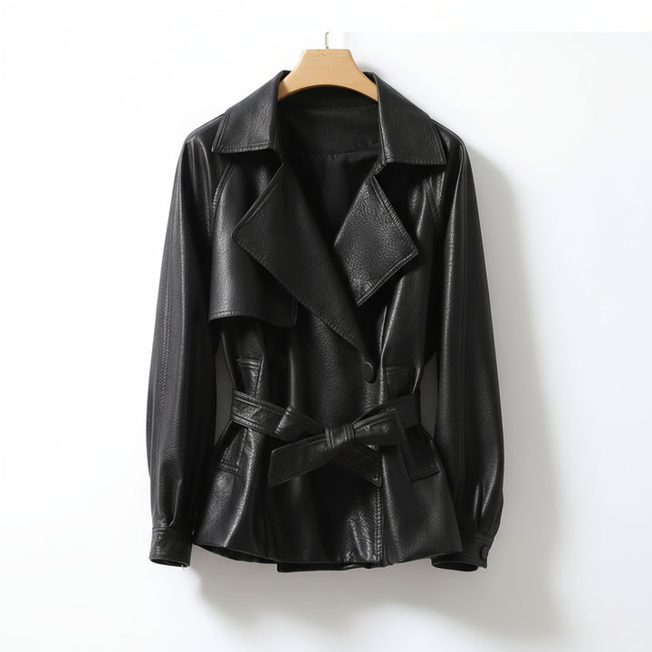 Delaney Leather Trench Coat